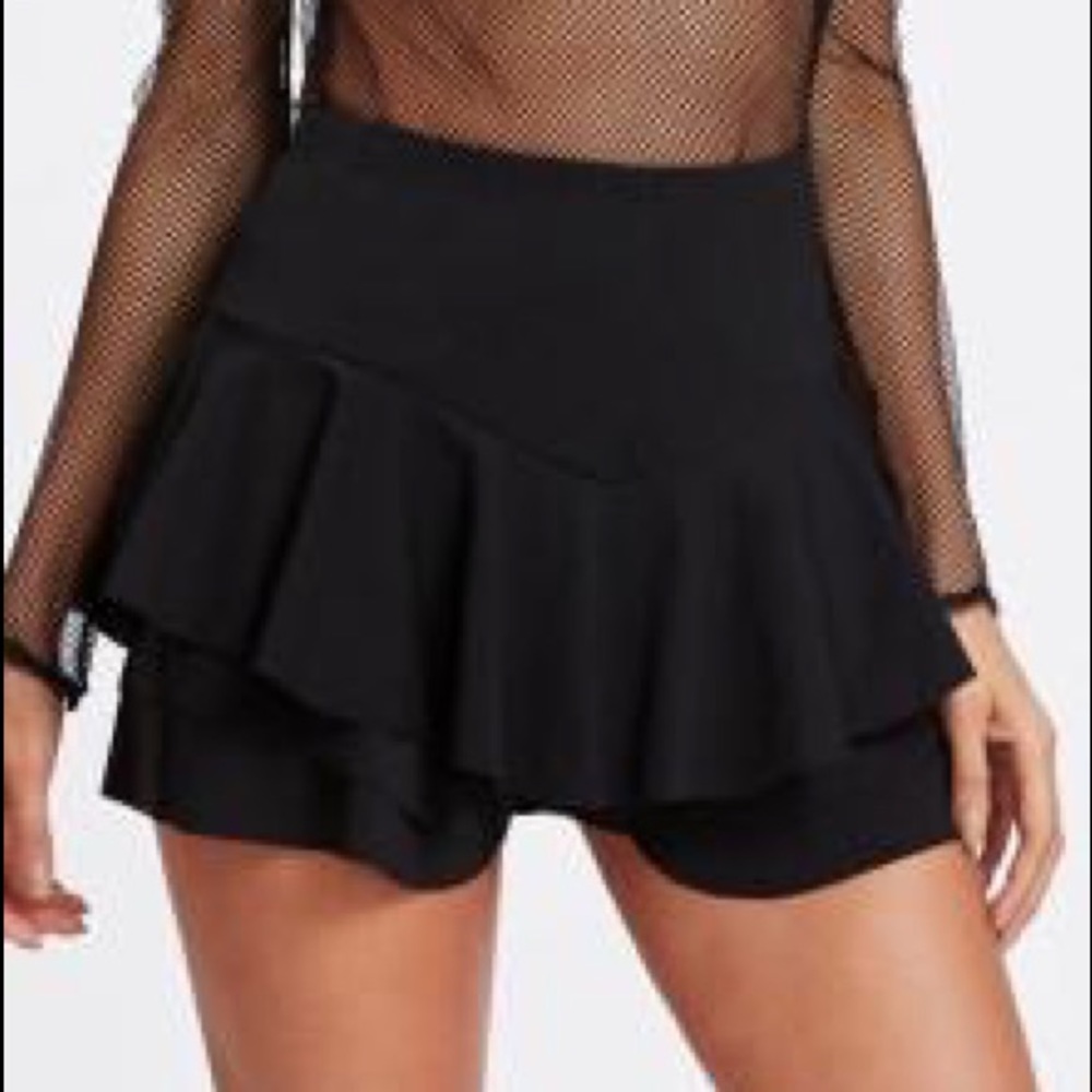 Flounce Layered Skirt Shorts